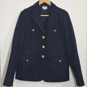 FOSSIL Women's Navi Blue Blazer with Gold Accents